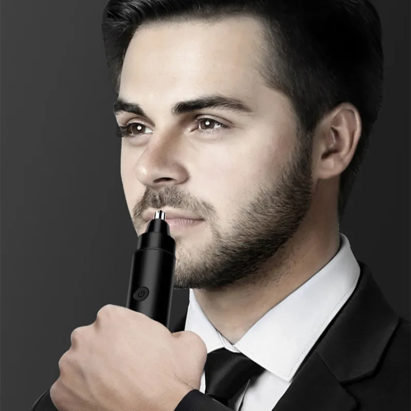 Электрический триммер для волос в носу, портативный дорожный удобный Электрический триммер для волос в носу
