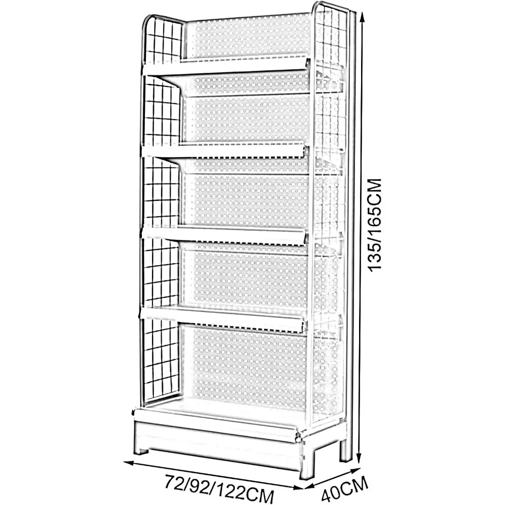 رف عرض الحلوى والوجبات الخفيفة للبيع بالتجزئة مكون من 5 أرفف لتخزين متجر السوبر ماركت والمريحة #2