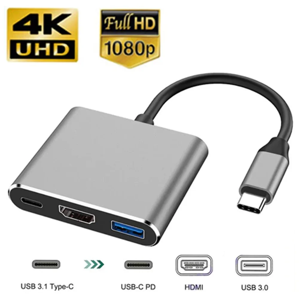 

Адаптер USB C-концентратора типа C 3.0 к 4K HDMI SD TF-карту PD Разветвитель быстрой зарядки Док-станция-концентратор для телефона MacBook Компьютер
