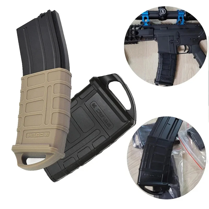 Tactical M4/M16 Fast Magazine Rubber Holster 5.56 Mag Bag Sleeve Rubber Slip Cover Gun Airsoft Cartridge Hunting Accessories