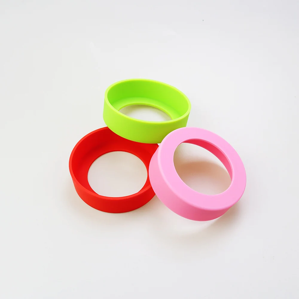 28 Warna 6.5CM Tatakan Gelas Silikon Penutup Bawah Cup Bawah Ring Coaster Sleeve Sheath Awet 65MM Penutup Bawah