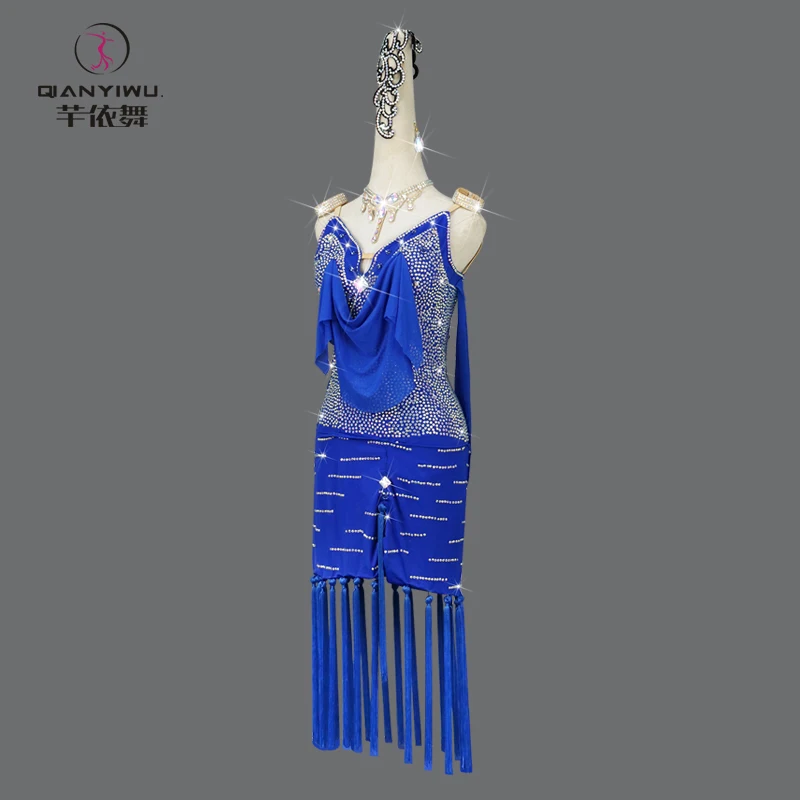 Nuevo Vestido de Baile Latino, Ropa de Actuación, Falda Sexy con Flecos para Mujer, Ropa de Práctica de Baile de Salón, Disfraz de Cabaret, Vestido de Fiesta, Samba para Damas fiesta vestuario flamenco trajes samba com