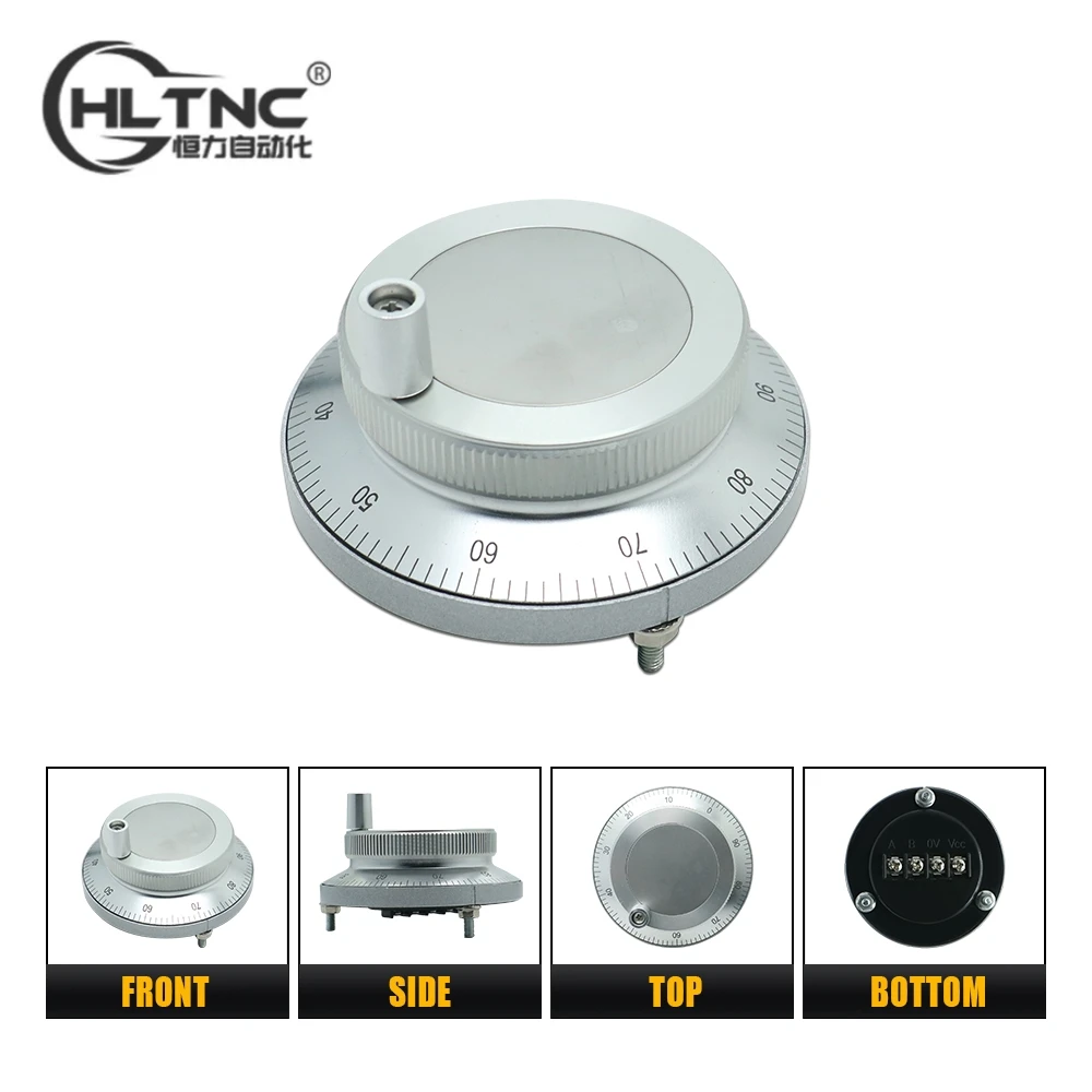 HLTNC CNC Pulser عقارب 5 فولت-24 فولت 60 مللي متر 25 100PPR دليل مولد نبضات اليد عجلة آلة الروتاري التشفير الإلكترونية 4 دبابيس 6 دبابيس