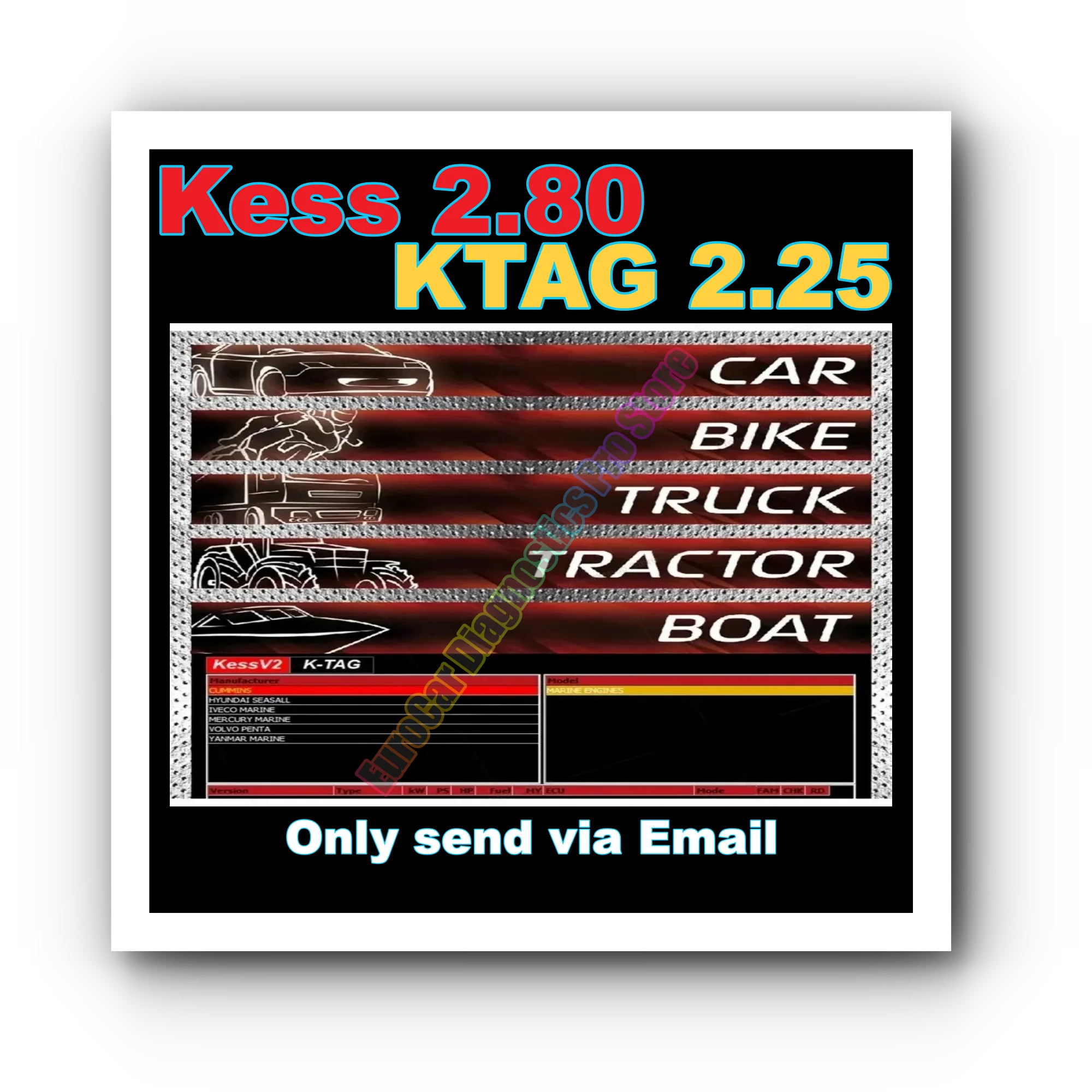 

2025 hot tools Car Diagnostic KESS & KTAG Clone with Ksuite 2.80 Software for Kess V5.017 & KTAG 2.25 for Chip Tuning
