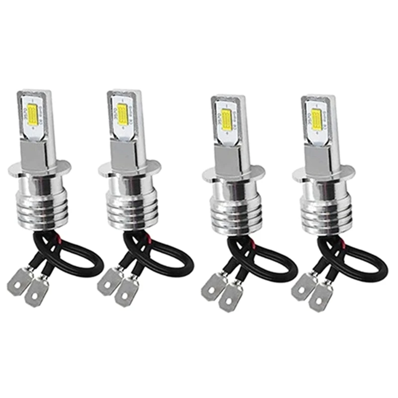 NEW-4Pcs H3 Super Bright LED Headlight Fog Light Driving Lamp Bulb Kit 6000K White 10W