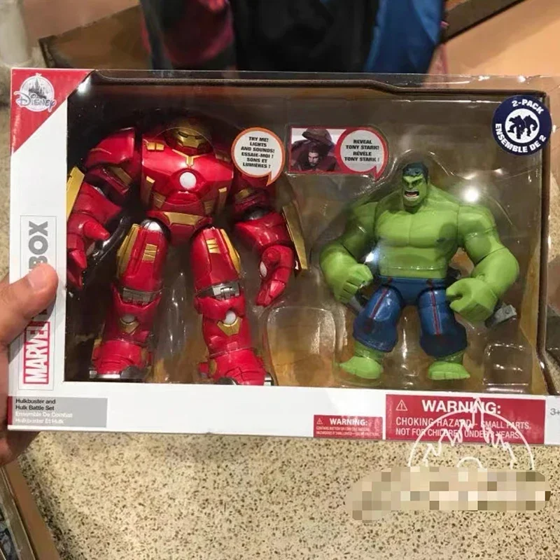 Genuine Marvel Toybox 2pack/box Hulkbuster And Hulk Action Figure Toys Collection Room Battle Set Sculpture Kids Surprise Gift