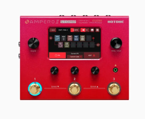 Hotone AMPERO II STOMP 10TH ANNIVERSARY Prosesor Pedal effects processor with a pedalboard-friendly case