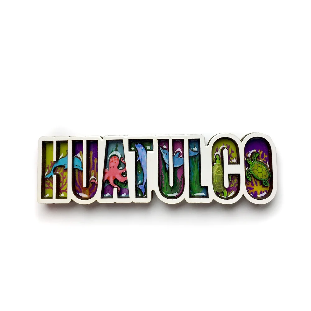

Resin Hualco Theme Fridge Magnet - Colorful Sea Creatures Design