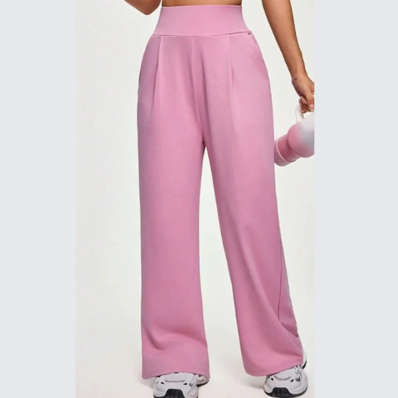 10 Colors Optional Yoga Pants Women New Casual High Waist Baggy Wide Leg Trousers Female with Pockets Fitness Sports Leggings