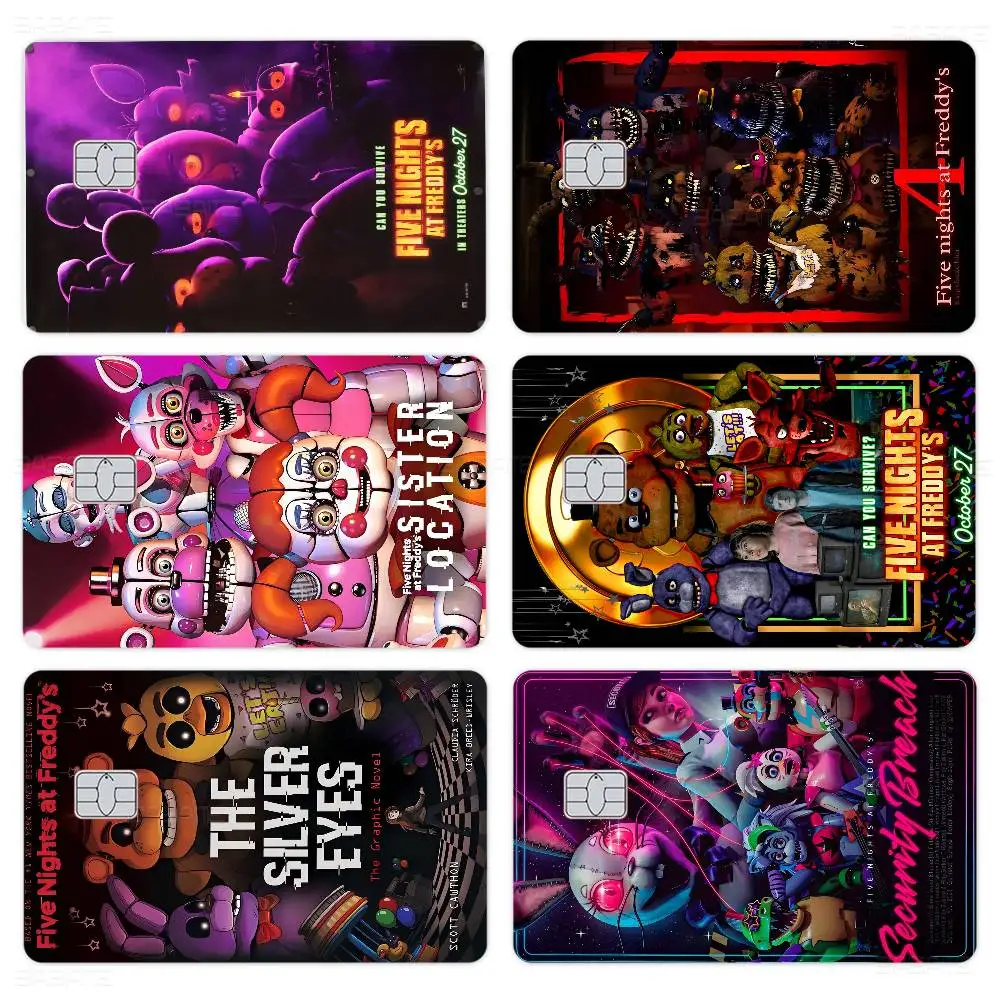 FNAF Five-nights-At-Freddy Anime Spend or Save Funny Shell On Off Ultra Thin Sticker Skin Cover Film for Debit Credit Card