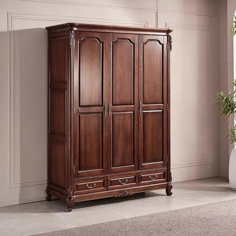 Luxury Orgnizer Wardrobes Aesthetic Quiet Nordic Wooden Clothes Wardrobes Bedroom Organizer Armadio Per Vestiti Furniture Home