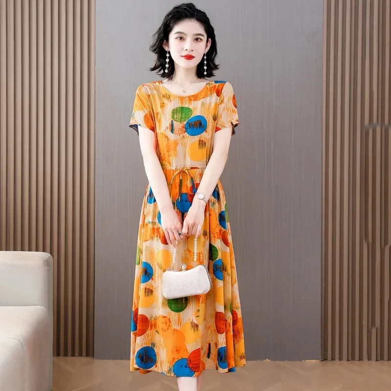 

Французское женское домашнее платье макси с круглым вырезом, летнее, модное, больших размеров до 5XL, ночная сорочка, длинное платье, женственная пижама