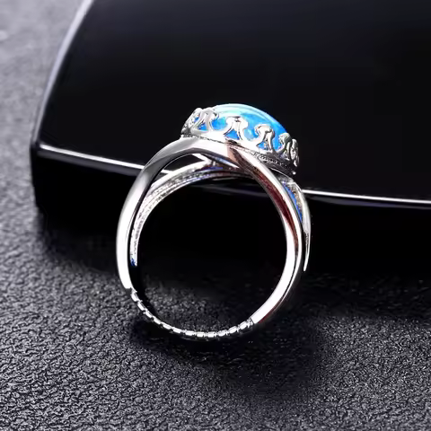 Opal Rings Silver Jewelry Ring For Women Men Wedding Anniversary Christmas Gift Accept Drop Shipping