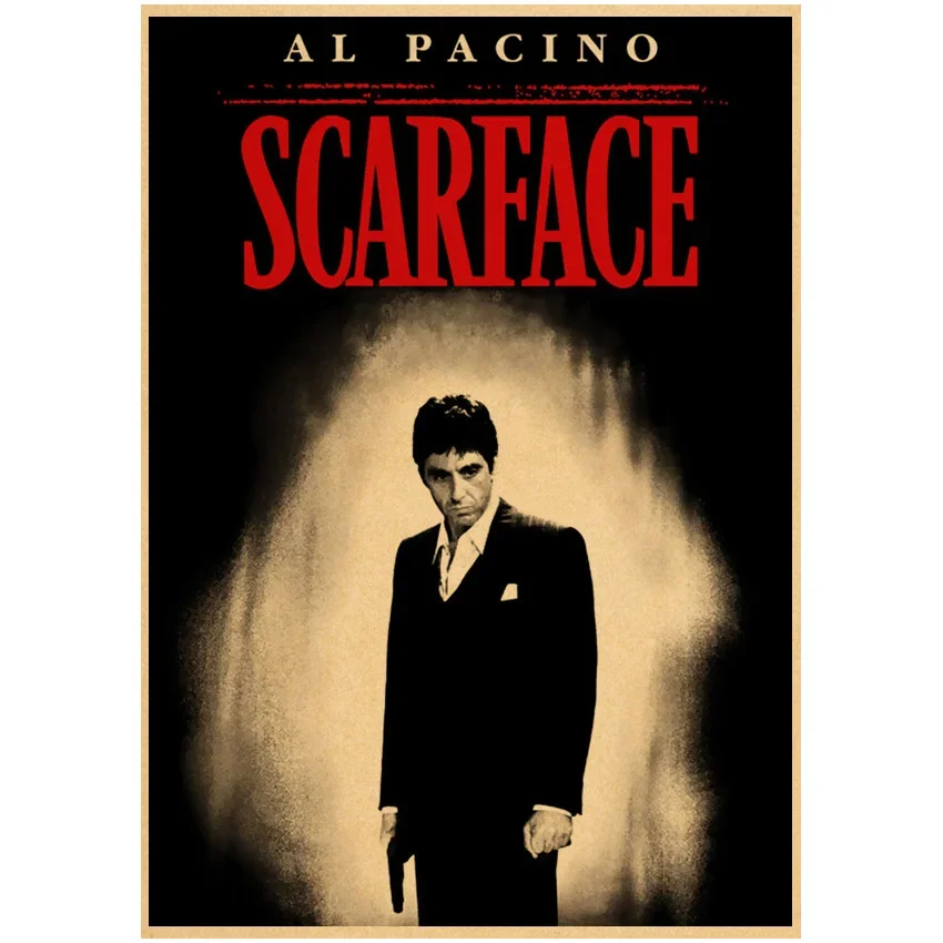 Scarface Movie Posters Good Quality Painting Vintage Poster Kraft Paper for Home Room Bar Wall Decor Stickers Painting