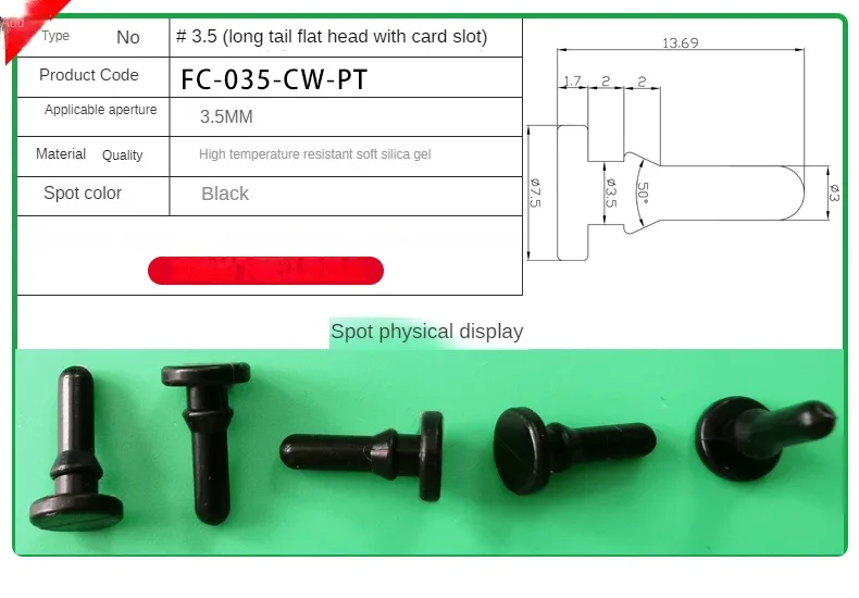 Silikonstopfen, Gummistopfen, schützende Weichheit, schwarz, 3 mm, 4 mm, 5 mm, 6 mm, 8 mm, 9 mm, 10 mm, 12 mm, 14 mm, 16 mm, Schnallenlochversiegelung, rutschfeste Fußmatte – Detail 14