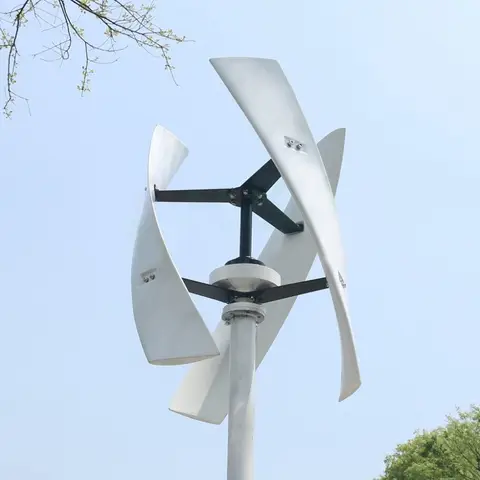 수직 풍력 터빈 발전기 100W 3 블레이드 Maglev 풍력 터빈 전원 공급 장치 수직 풍력 터빈 발전기 풍력 터빈