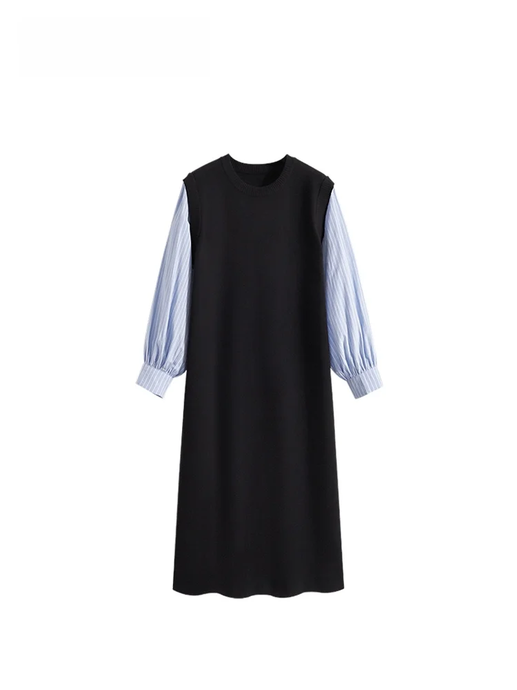 

Женские длинные свеки больших размеров, круглые Ne Dr, осенние, модные, для похудения, миди Dr Ci, для поездок на работу, из полиэфирного волокна