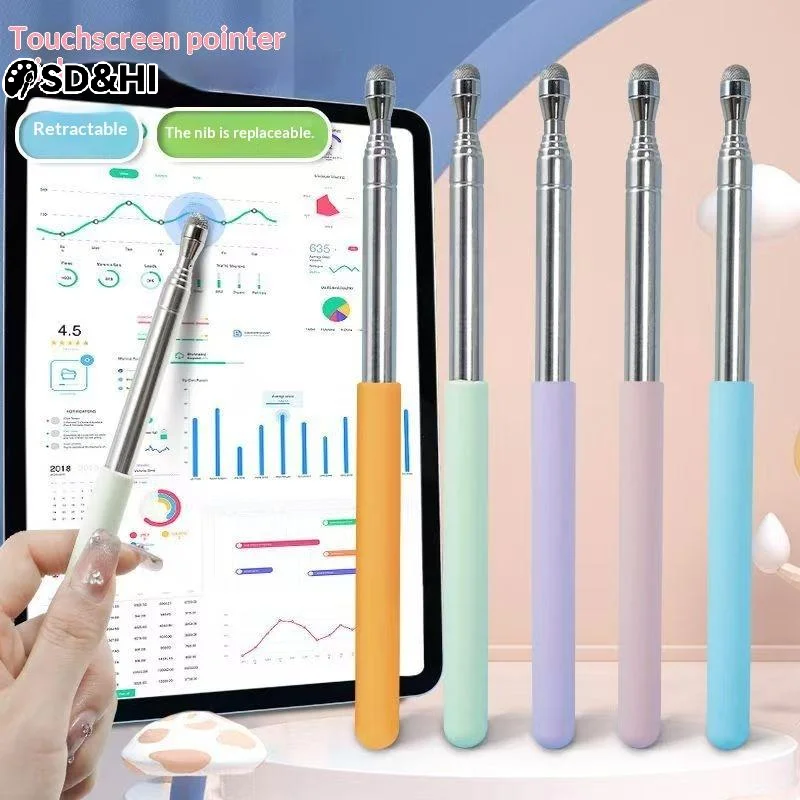 High Quality Stainless Steel Touch Screen Pen Telescopic Teaching Pointer Reading Sticks