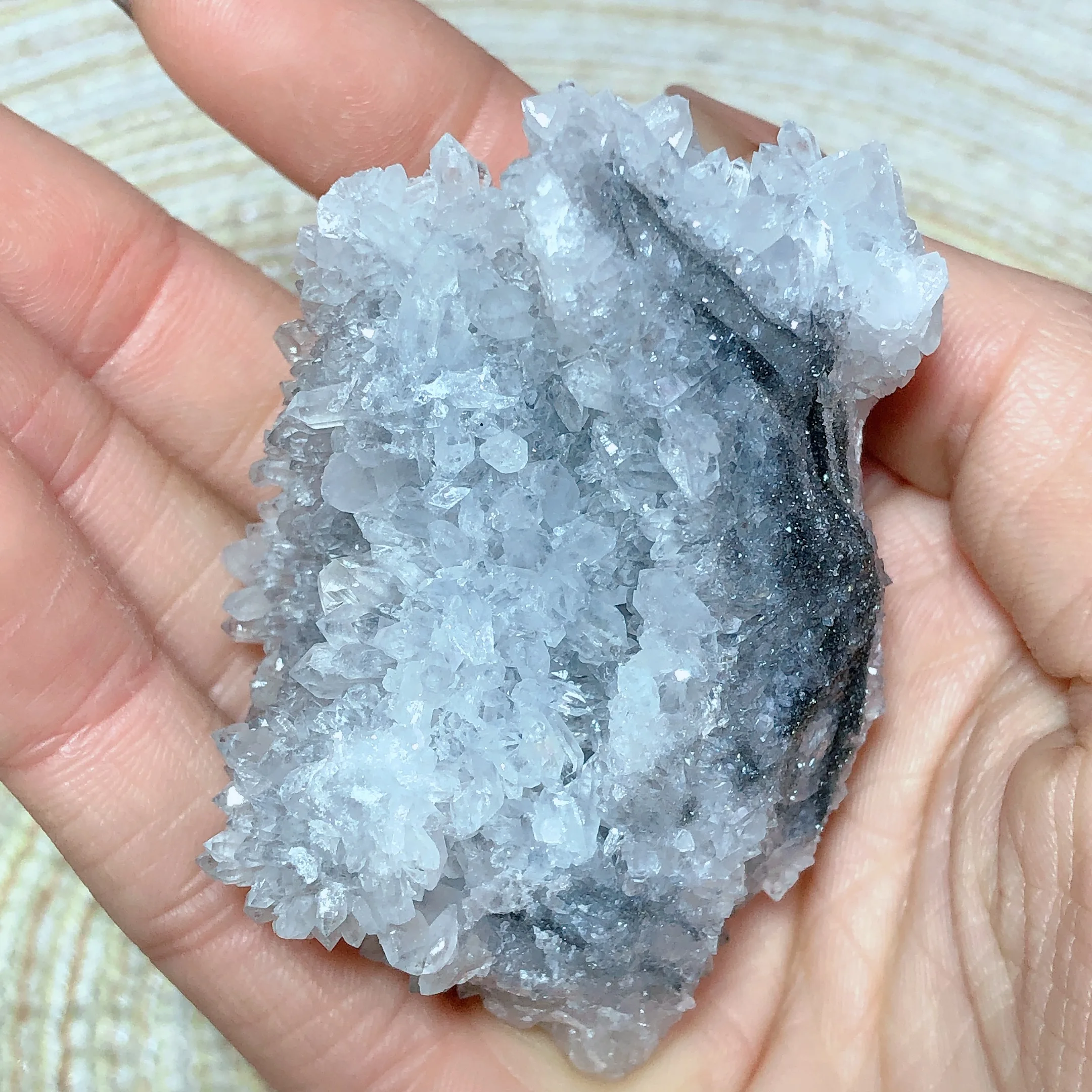 Natural Crystals Sphalerite Clear Quartz Raw Stone Calcite Specimen Office Decorations Ornament Room Decor Fluorescence Energy