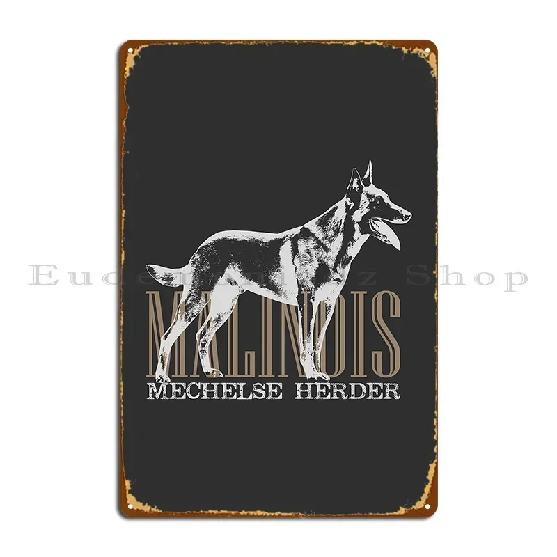 Malinois Belgian Shepherd Mechelaar Metal Plaque Poster Wall Plaque Create Designing Club Pub Mural Tin Sign Poster