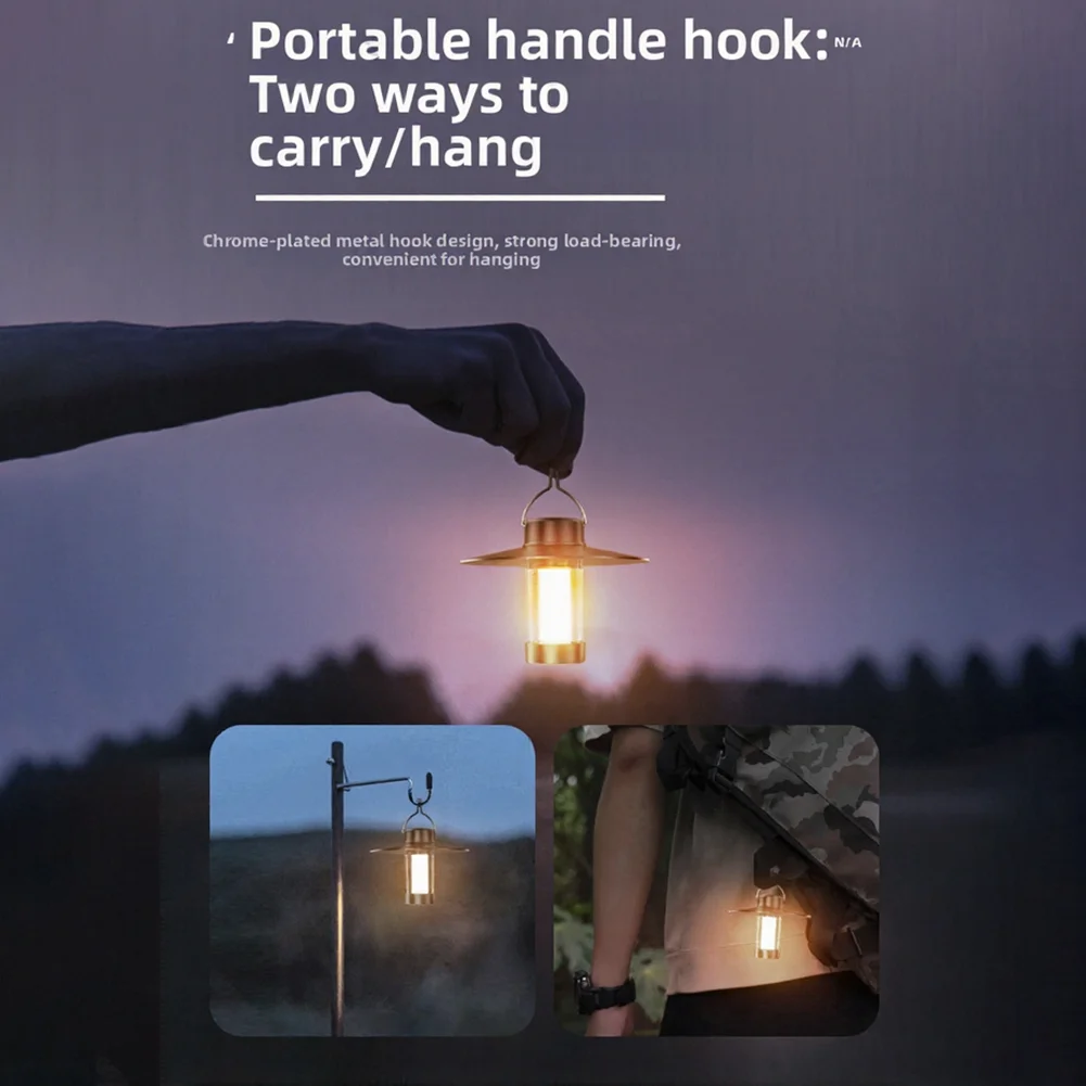 

Compact USB Rechargeable LED Warm Light for Camping Hiking Picnics with Long Lasting Battery Life and Multiple Mounting Options