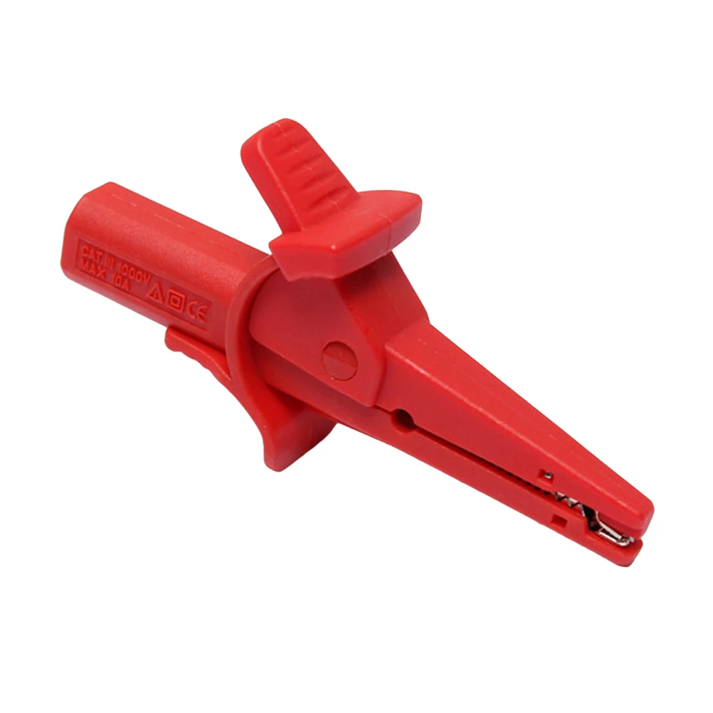 

Professional Crocodile Test Clip Large Insulated Alligator Clips Electrical Multimeter Tester 4mm Plug Solar Fence