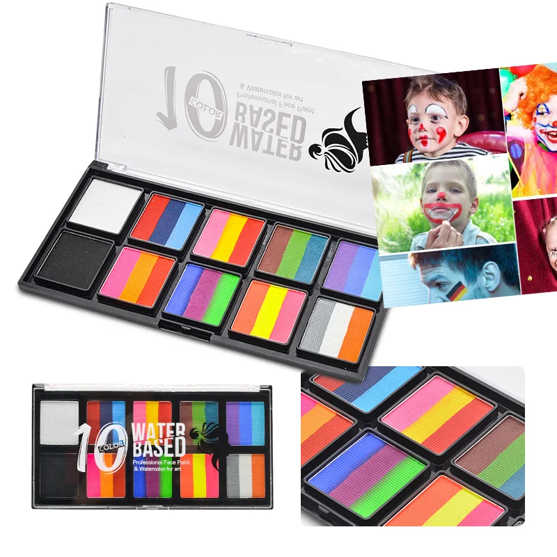 Kit de Pintura Corporal facial a base de agua para niños, Maquillaje de Pintura Corporal, Navidad, Halloween, especial Ki