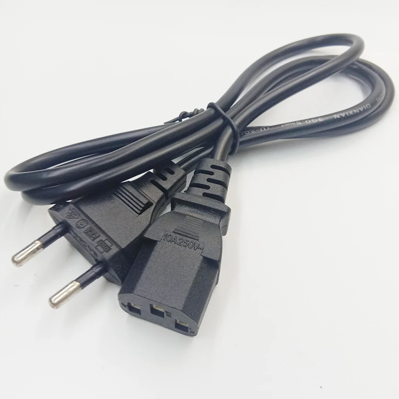 EU Euro Power Cord Plug IEC C13 Adapter Extension Cable For Dell Desktop PC Monitor HP Epson Printer LG TV Projector 1M