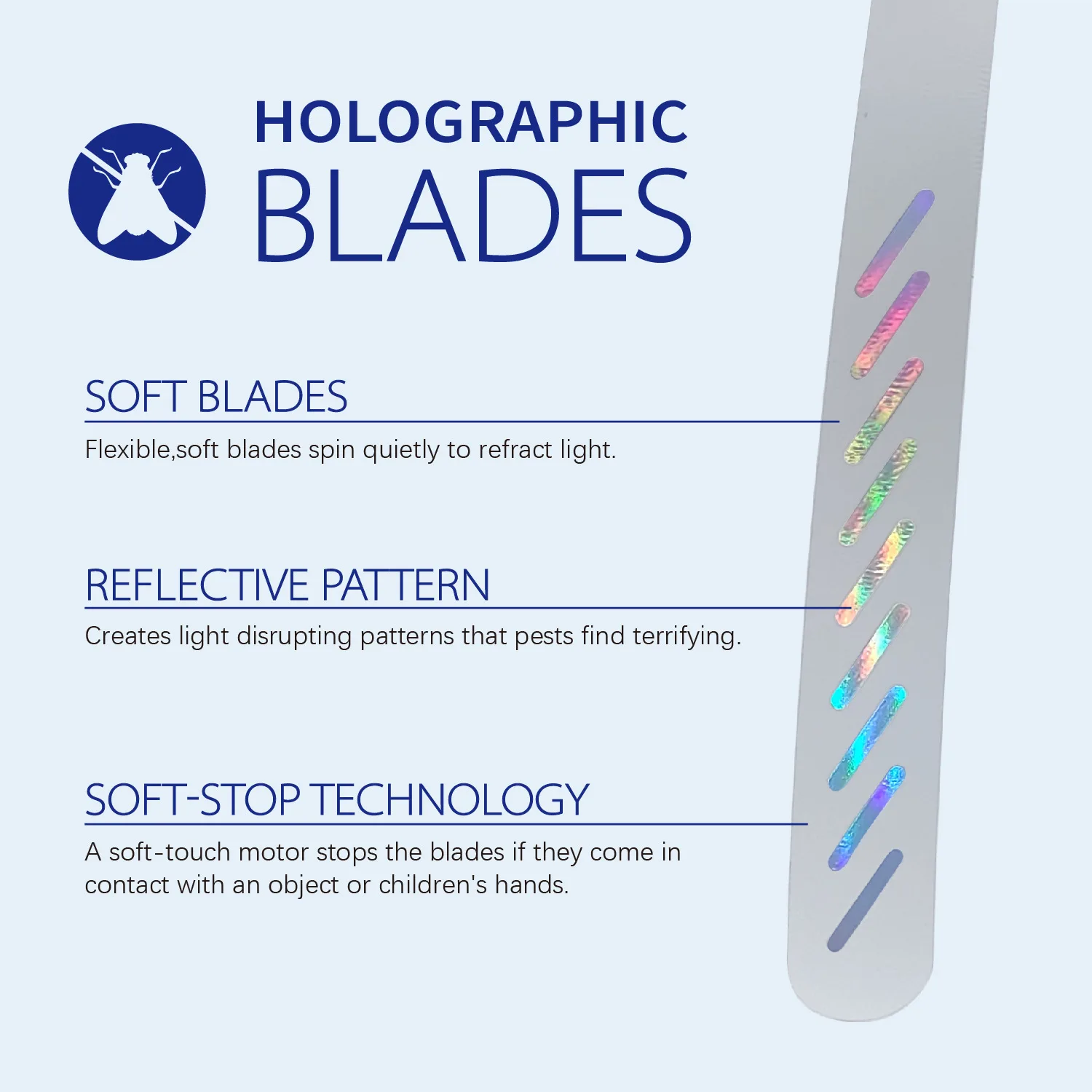InsectT Repelling Bug Fan Fly Deterrent Stretchable Smaller Indoor Outdoor Table Use Holographic Blade Battery Powered Fly Fan