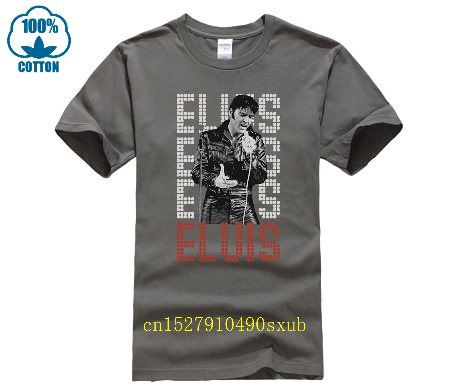 Offerte calde 2024 vendita calda moda E-Elvis King of Rock and Roll Music Presley T Shirt Mens Fashion novità magliette a maniche corte