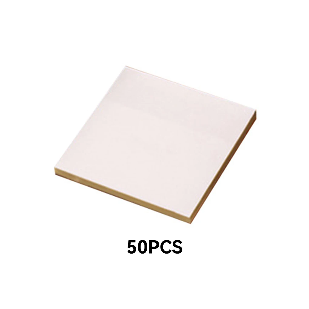 50pack/lot PET Made Sticky Notes Wide Application In School And Office Transparent Sticky Notes
