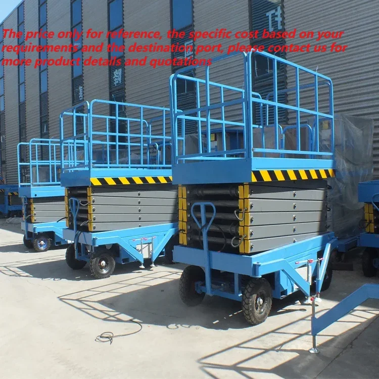 Electric Scaffolding 4~18M Manlifts 10M Working Height Tracked Crawler Self- Propelled Scissor Lift