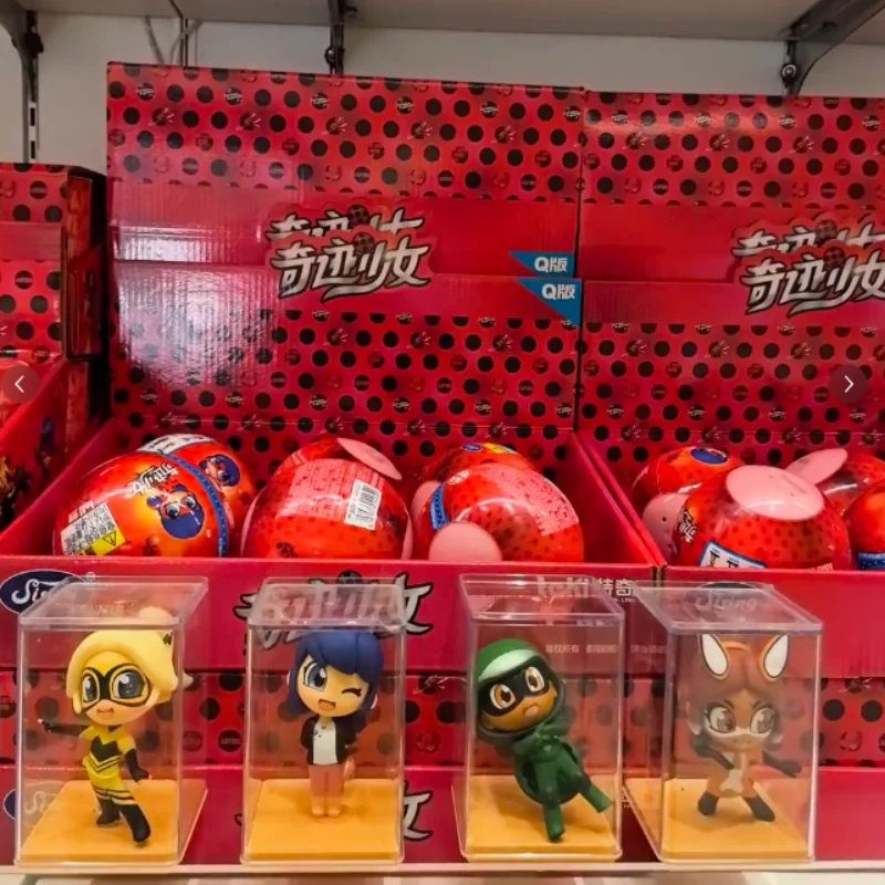 

Miraculous Ladybug Q-Version Figurine Blind Box Red Girl Black Boys Queen Bee Collectible Model Toys Children Birthday Gift