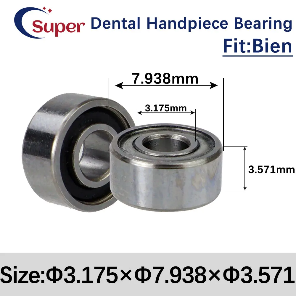 10pcs Handpiece Dental Turbine Bearings For Bien Air handpiece 3.571mm ceramic balls bearings Dentista Lab Accessories