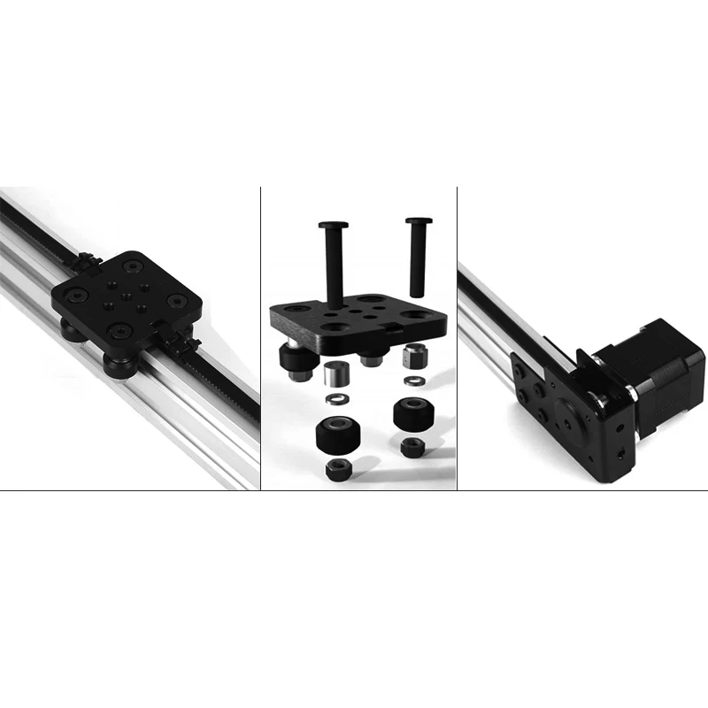 Imagem -05 - Pacote Mini Atuador Linear V-slot Kit de Correia com Motor de Passo Nema 17 Faça Você Mesmo 250 mm 500 mm 1000 mm