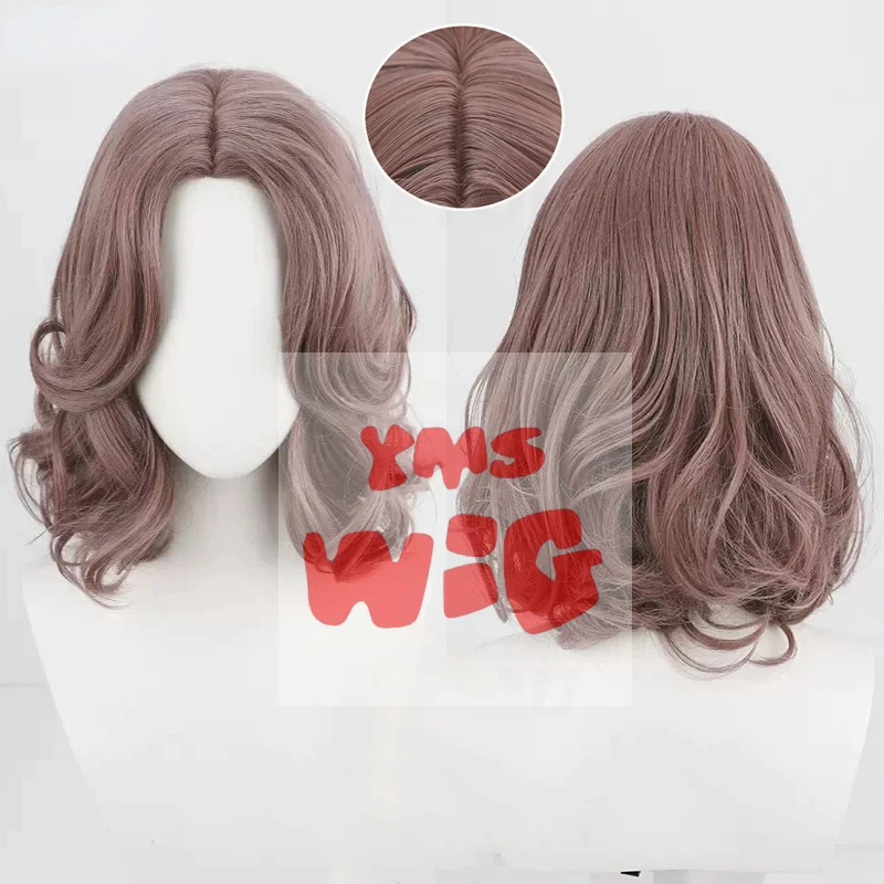 YMS Melina Cosplay Wig Ranni Short Mid Parting Taro Color Curly Heat Resistant Synthetic Hair Party Anime Wigs + Wig Cap