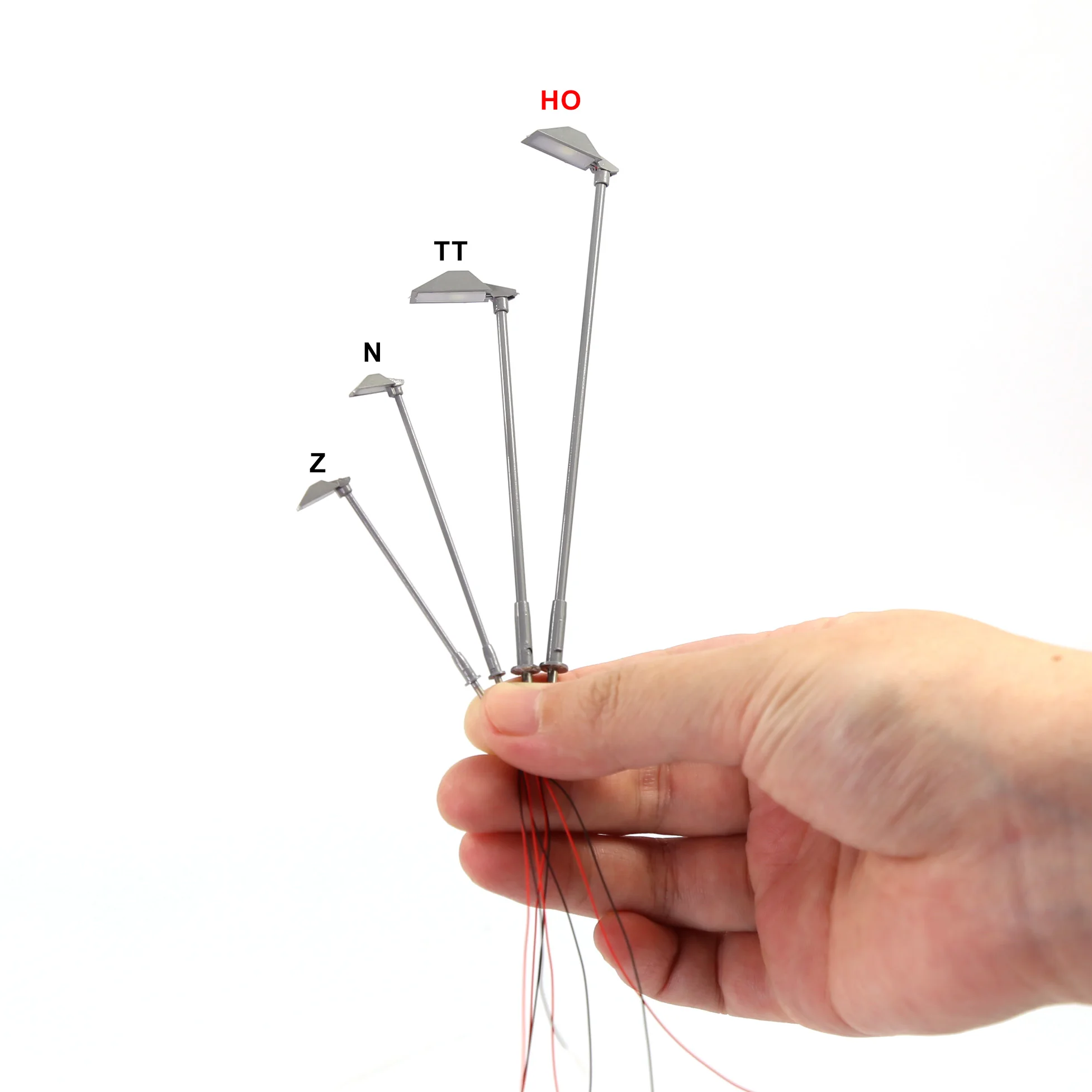 Evemodel 5 stks Model Treinen HO TT N Z Schaal Metalen LED Lamp Straatverlichting LD01