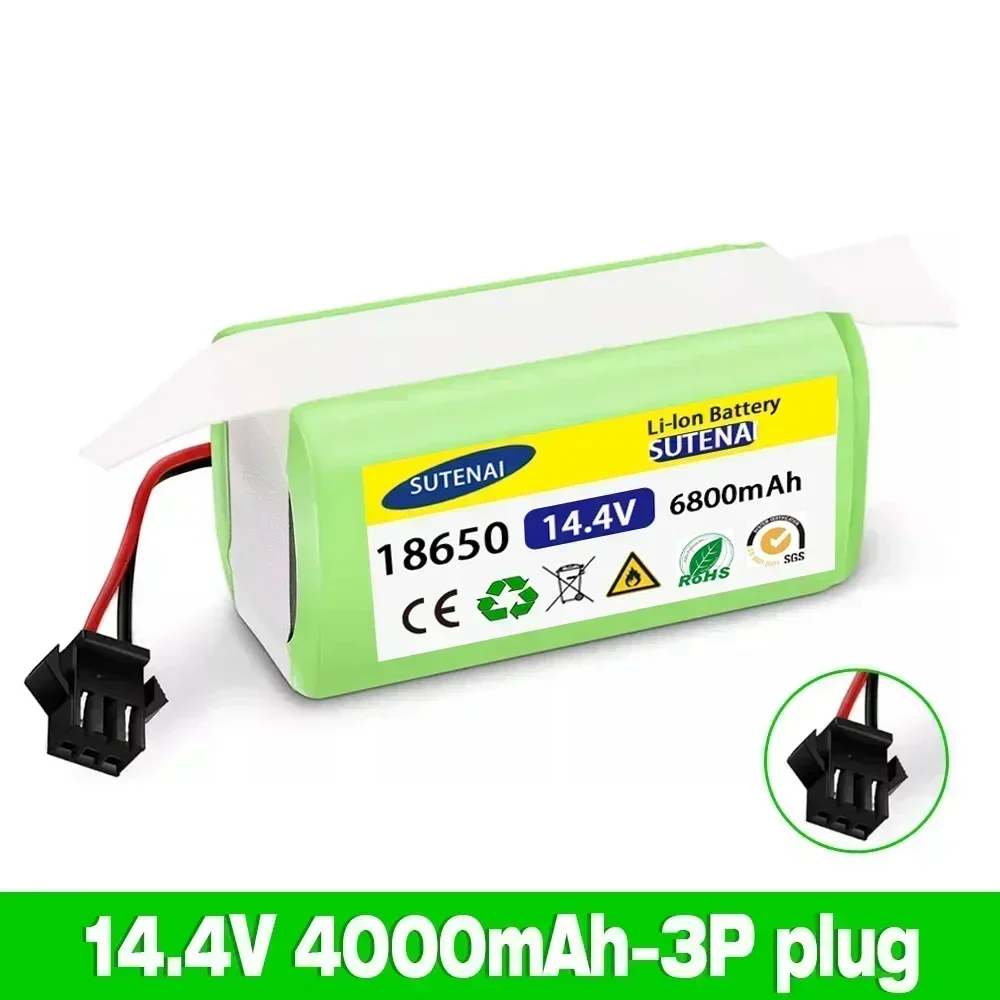 14.4V 6.8Ah Li-ion battery for Cecotec Conga Excellence 950 990 1090 Ecovacs Deebot DN621 601/605 Eufy RoboVac 35C Panda i7 V710