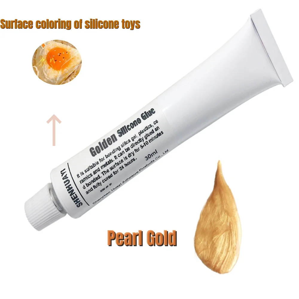 Silicone coloring, three primary colors, metallic paint, silicone kneading and surface coloring Directly coloring without the ne
