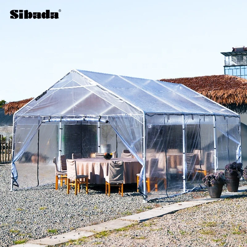 

STLF PVC Fully Transparent Tent Canopy Outdoor Night Market Stall Wind Rain Protection Sun Room