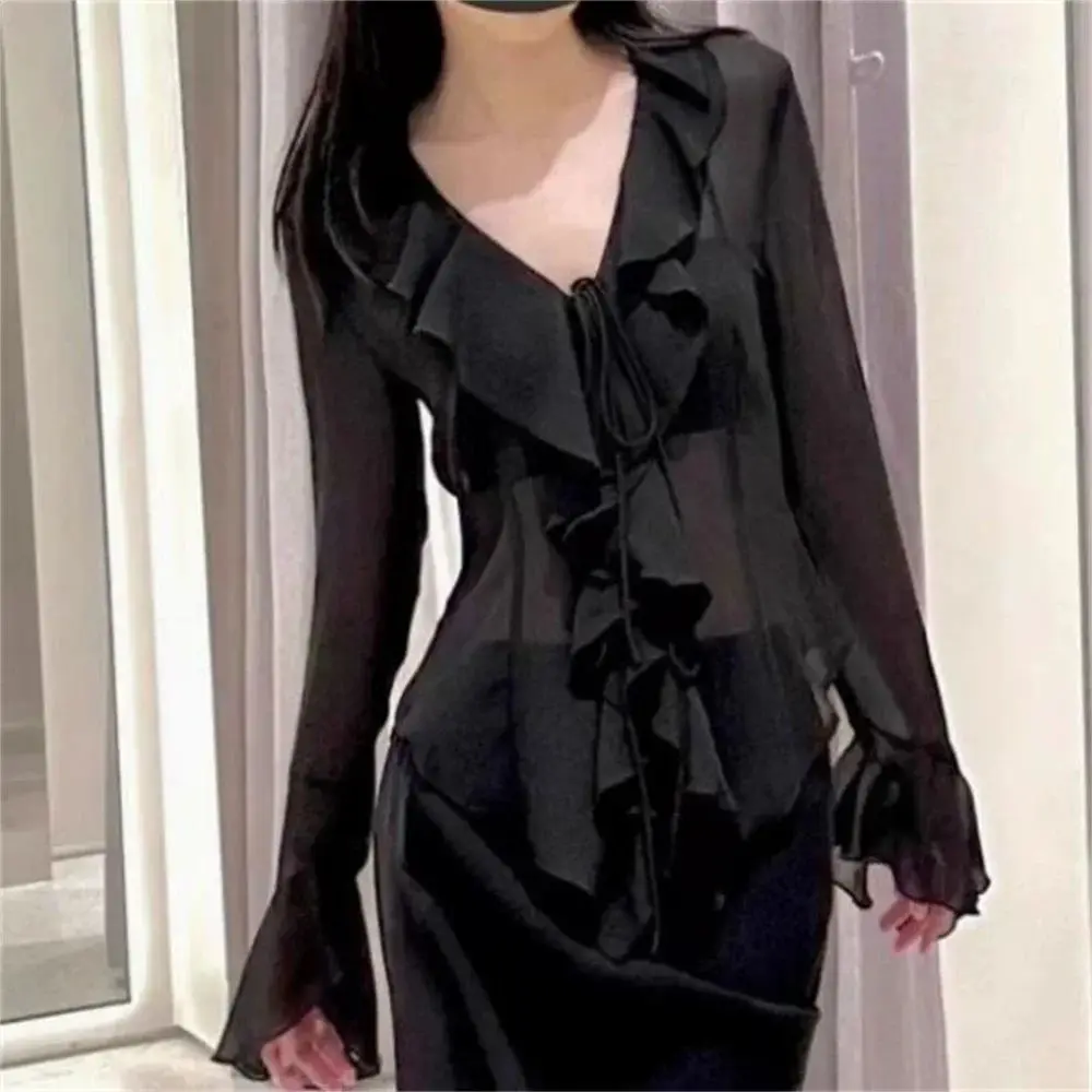 

Винтажные весенние блузки для женщин, кардиган Femme, женский модный женский свитер 2025 года, другое материал, 00% новое поступление