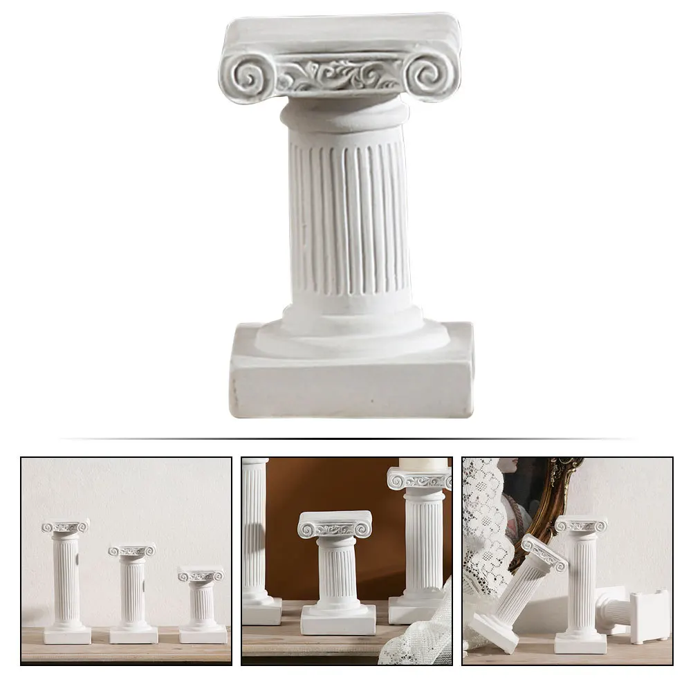 

Miniature Roman Pillar Holder for Wedding Decor 3D Resin Stand Artistic Entry Way Decoration Pillars Ornament Statues