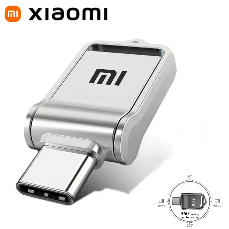Xiaomi 2 تيرا بايت 1 تيرا بايت Type-C معدن صغير بندريف USB 3.0 130 برميل/الثانية سرعة عالية رائجة البيع محرك فلاش أصلي لتخزين الهاتف PC TV السيارة