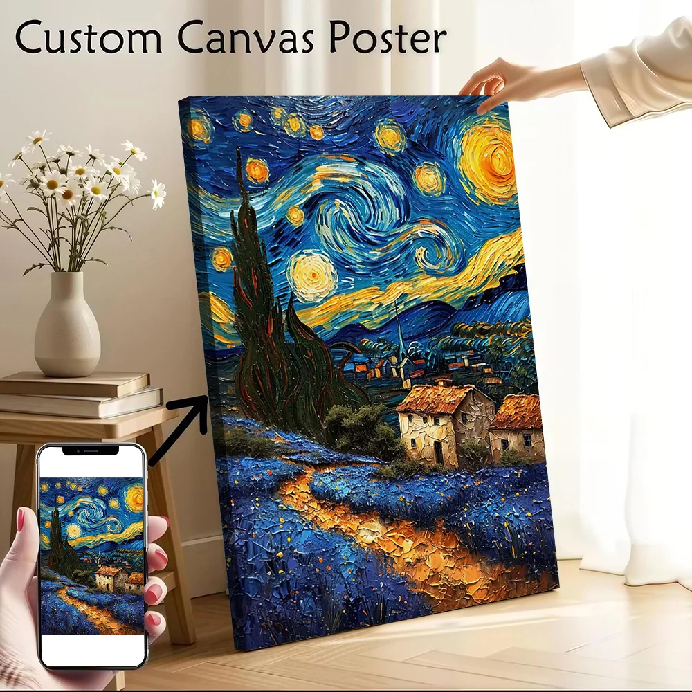 Van Gogh Landschafts-Poster Leinwand-Wandkunst Individueller Fotodruck Moderne Malerei für Fans Raumdekoration Vintage-Dekor Luxus-Heimdekoration