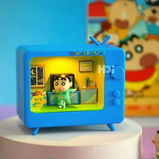 Crayon Shin Chan Peripheral Tv Music Box Genuine Xiaoxin Night Light Bedside Atmosphere Light Desktop Decoration Creative Gift