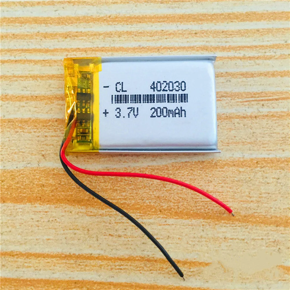 3.7V 200mAh 402030 PL402030 Li-ion Battery For Fiio E3, E5, E6 Bluetooth Headset Speaker Car Camera DVR DVC Driving Recorder