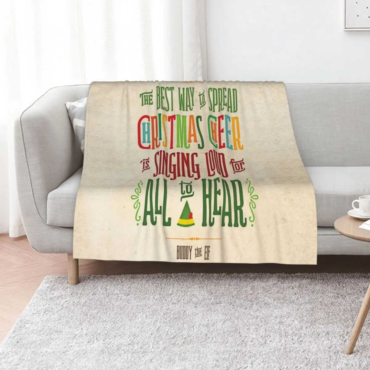 

Buddy the Elf - Christmas Cheer Throw Blanket blankets and throws Tourist halloween Flannel Fabric Blankets