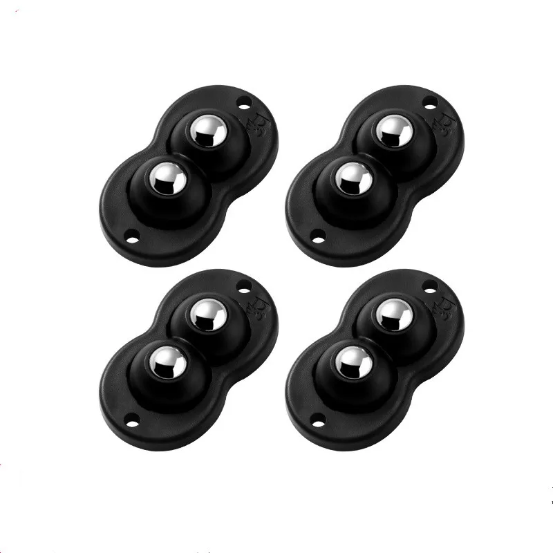 4Pcs Furniture Casters Wheels Self Adhesive Heavy Duty Pulley Stainless Steel Strong Load-bearing Universal Wheel 360° Rotation