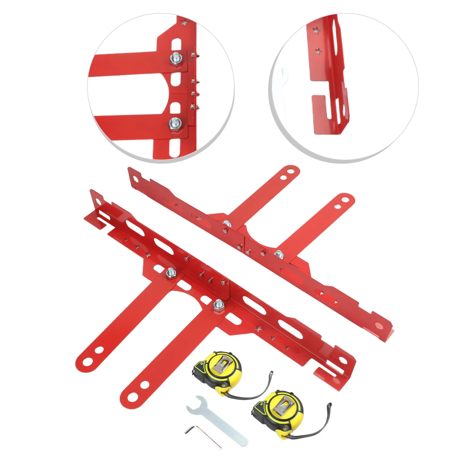 Automotive Toe Alignment Tool Kit /Heavy /Duty /Metal Wheel Calibration Gauge For Jeep Truck SUV Home DIY Car Repair Maintenance