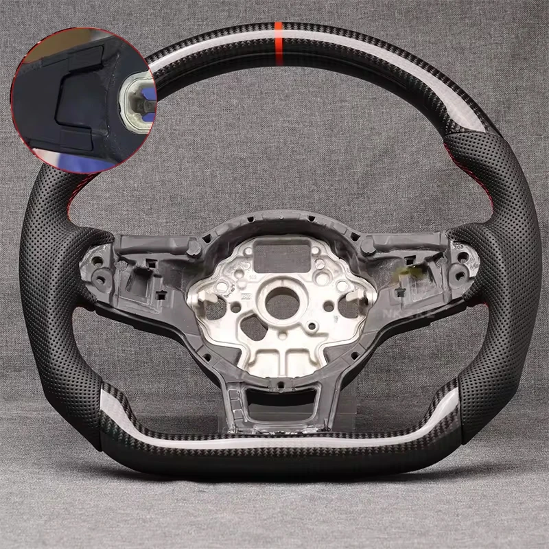 Aangepaste Koolstofvezel Stuurwiel Voor Volkswagen VW Golf 7 MK7 Mk7.5 GTI Scirocco Polo GTS R Lijn 2014-2017